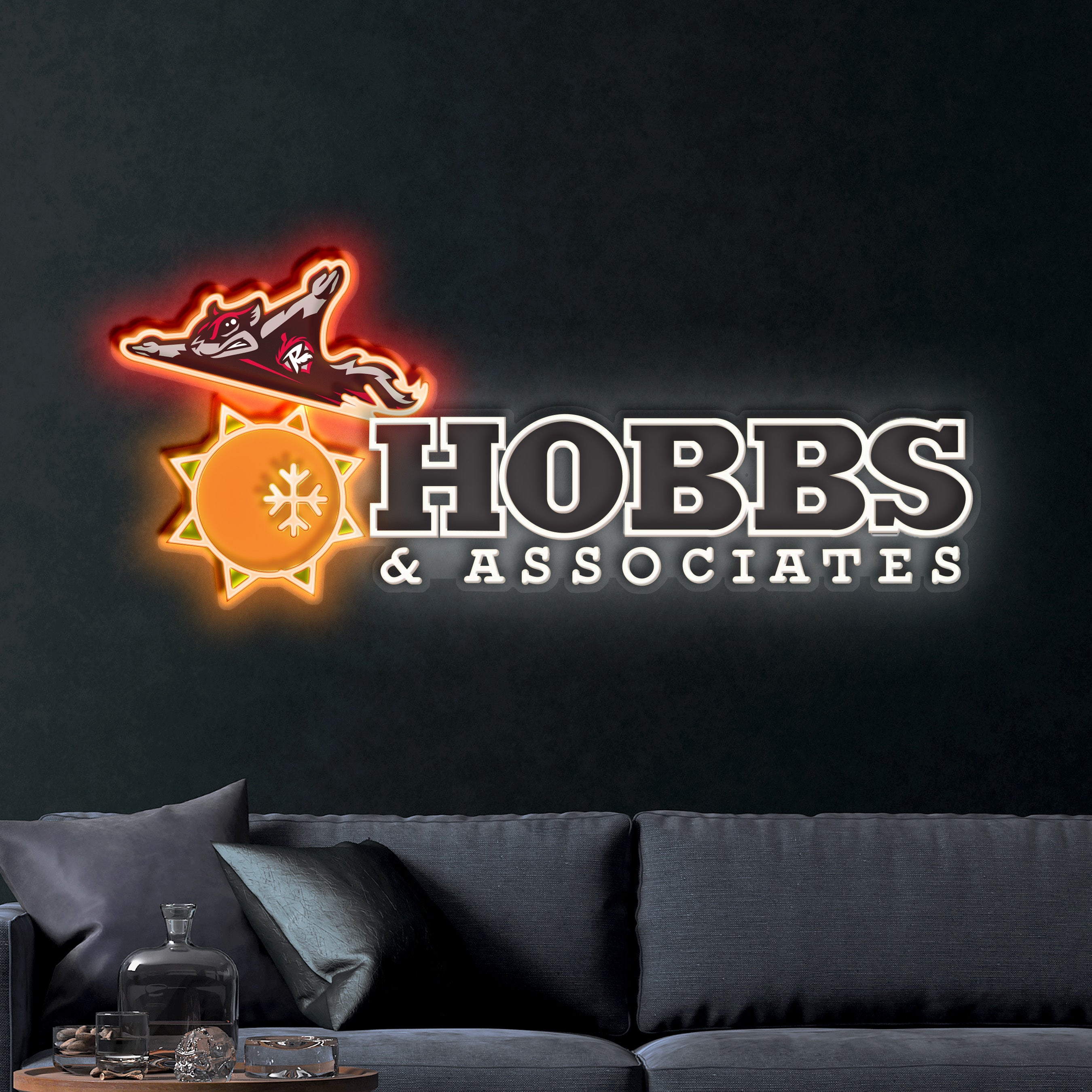Hobbs & Associates (flying through sun) – Premium Neon Artwork
