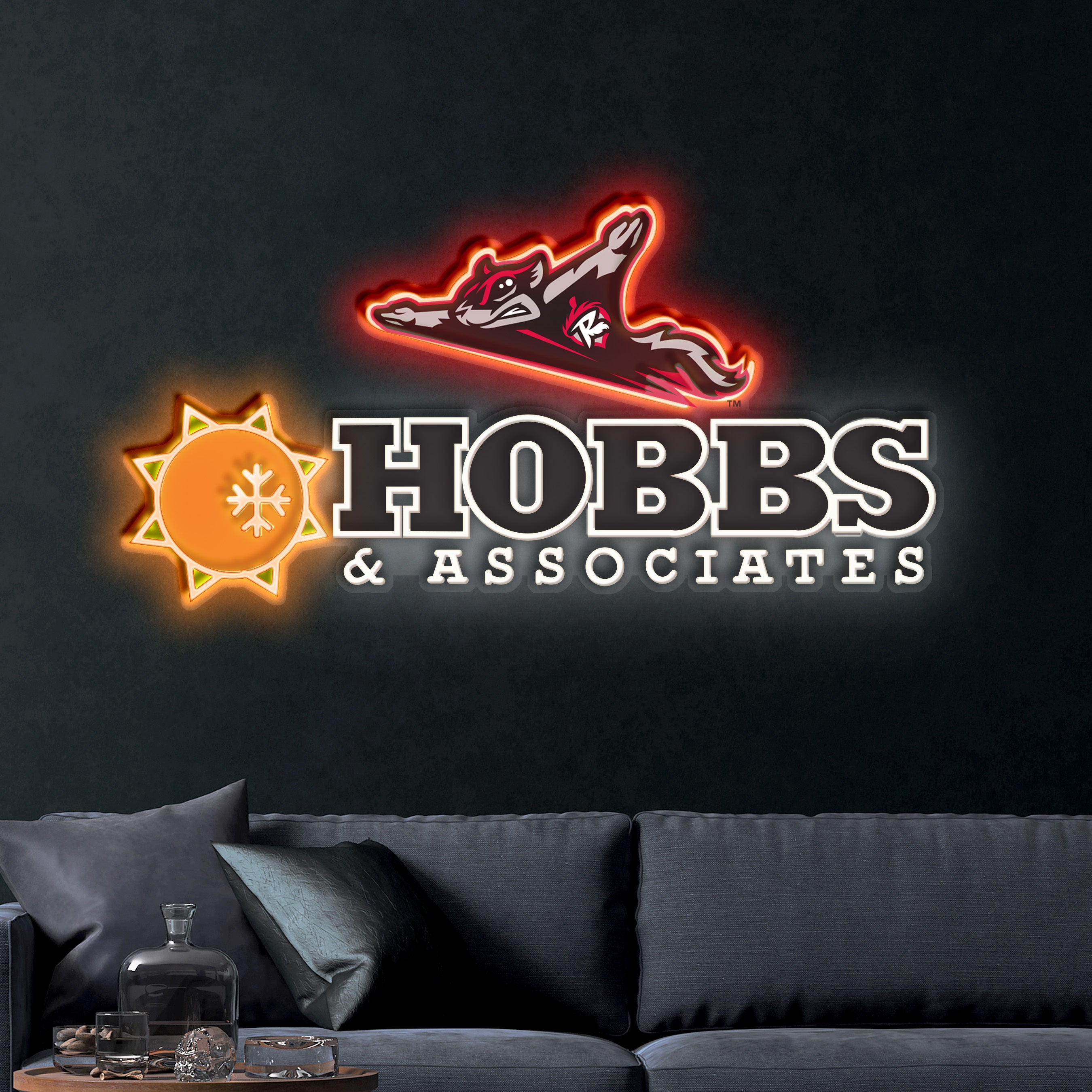 Hobbs & Associates (flying over name) – Premium Neon Artwork