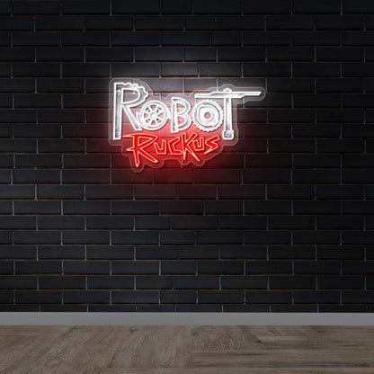 Robot Ruckus - Premium Neon Artwork