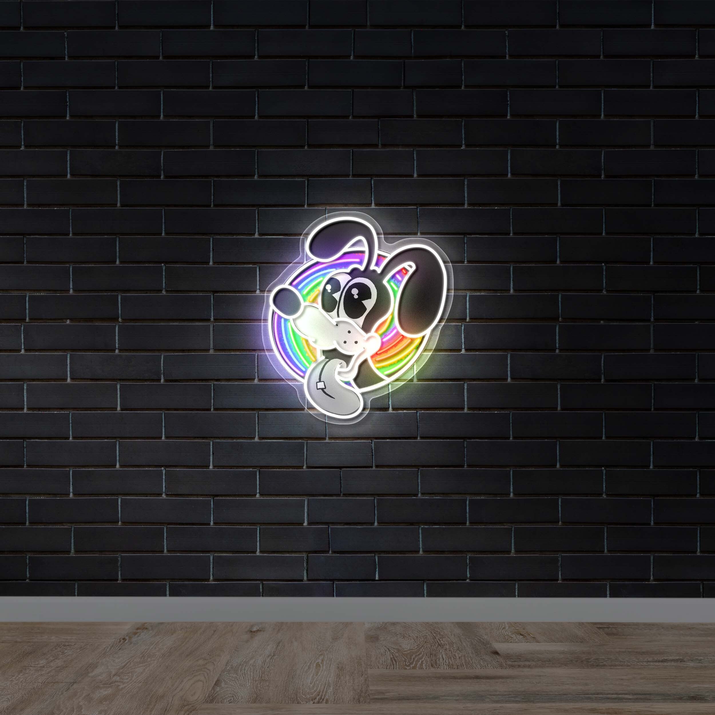 Rainbow Pup - Premium Neon Artwork