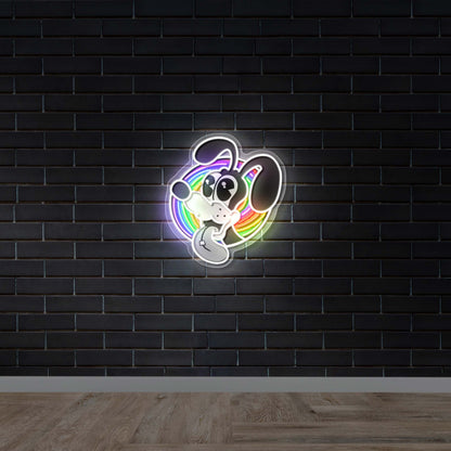 Rainbow Pup - Premium Neon Artwork