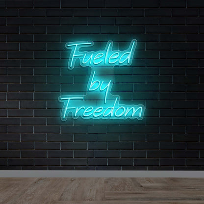Frogbones logo + FUELED BY FREEDOM - Premium Neon Artworrk