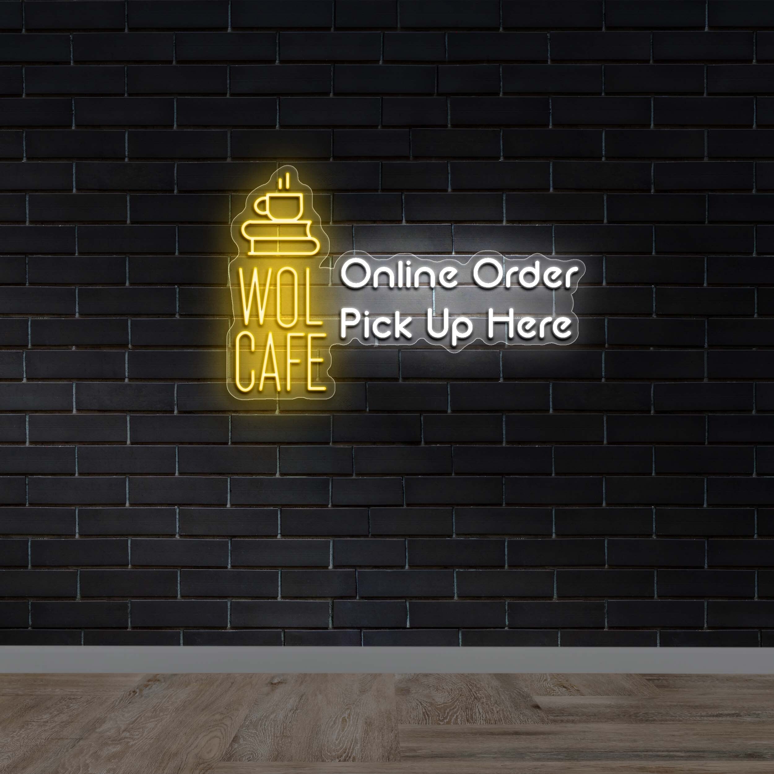 Online Order Pick Up Here - Premium Neon Artwork