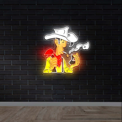 Lucky Luke - Premium Neon Artwork