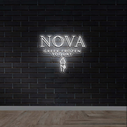 NOVA GREEK FROZEN YOGURT - Premium Neon Artwork