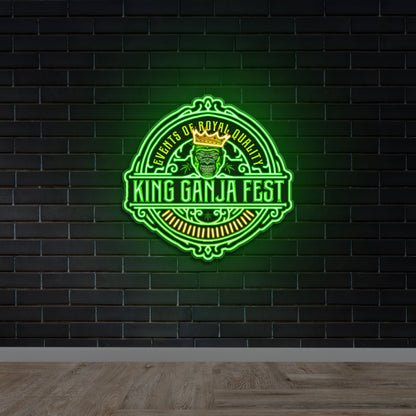 KING GANJA FEST - Premium Neon Artwork