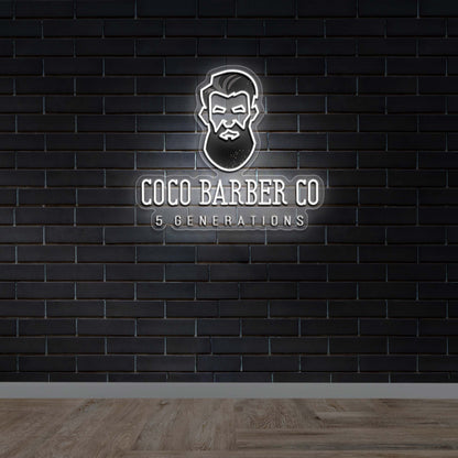 Coco Barber Co - Premium Neon Artwork