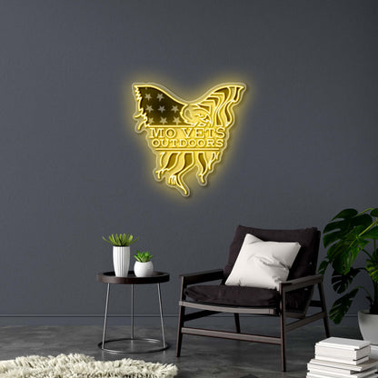 MO VETS OUTDOORS - Premium Neon Artwork