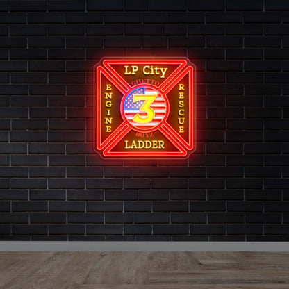 LP City Engine Ladder -Premium Neon Artwork