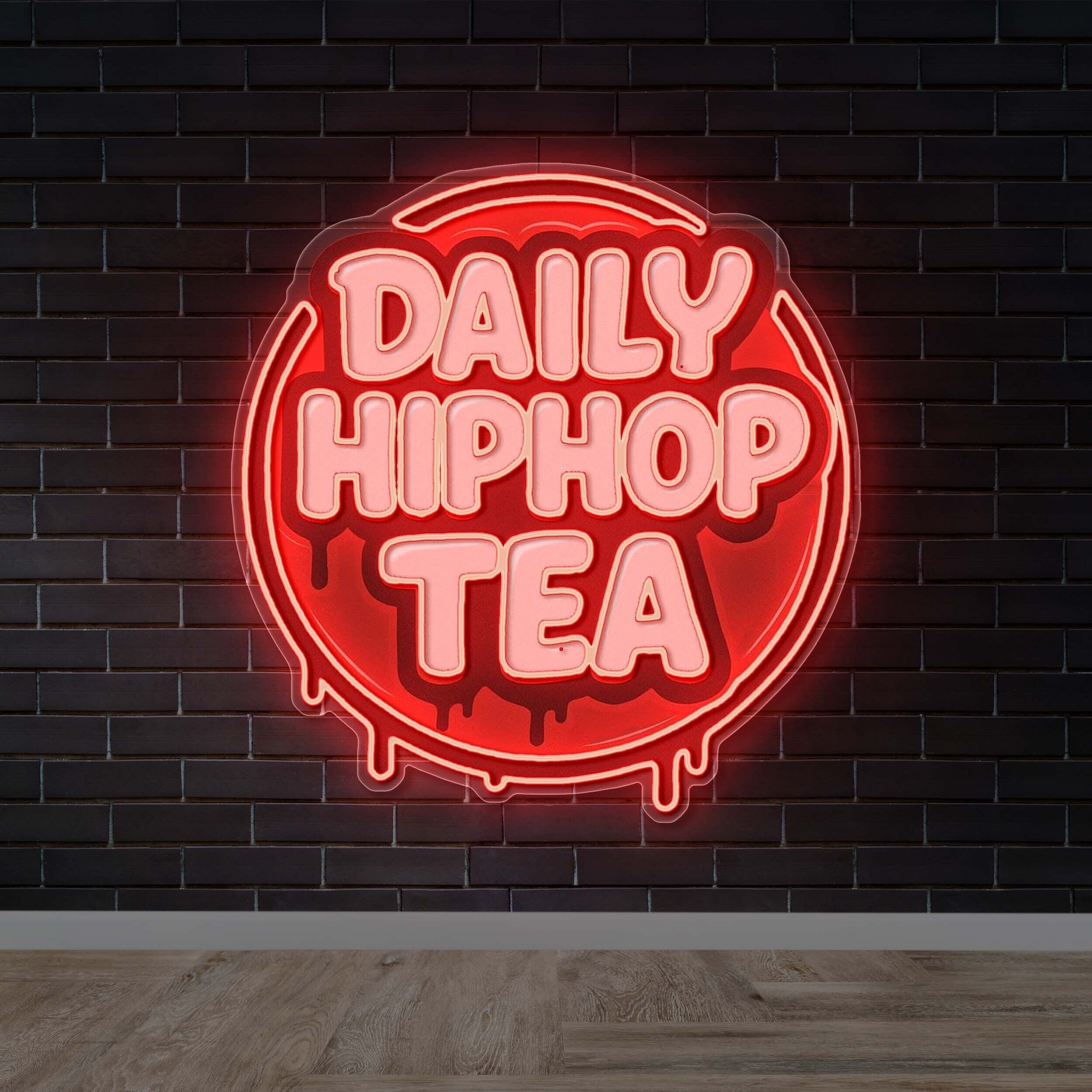 DAILY HIPHOP TEA - Premium Neon Artwork