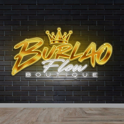 Burlao Flow Boutique - Premium Neon Artwork