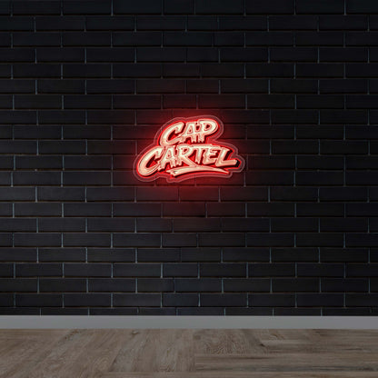 Cap Cartel White Fill - Premium Neon Artwork