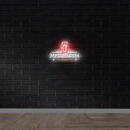 Mr Tuff Cutz - Premium Neon Artwork