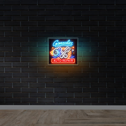 Gonzales Auto Repair - Premium Neon Artwork