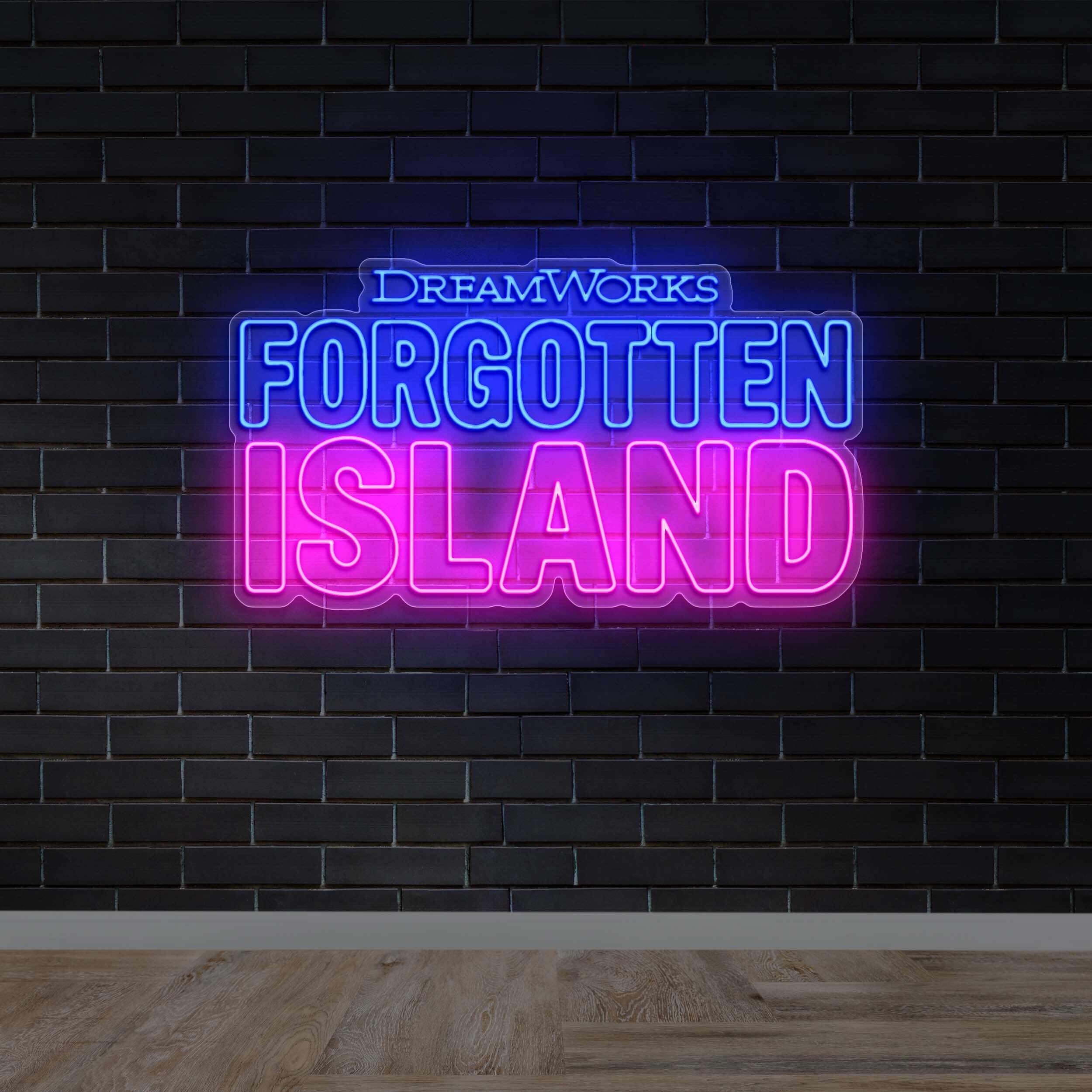 Dreamworks Forgotten Island - Premium Neon Artwork