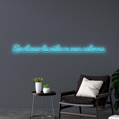 En el marla vida es mas sabrosa - Premium Neon Artwork