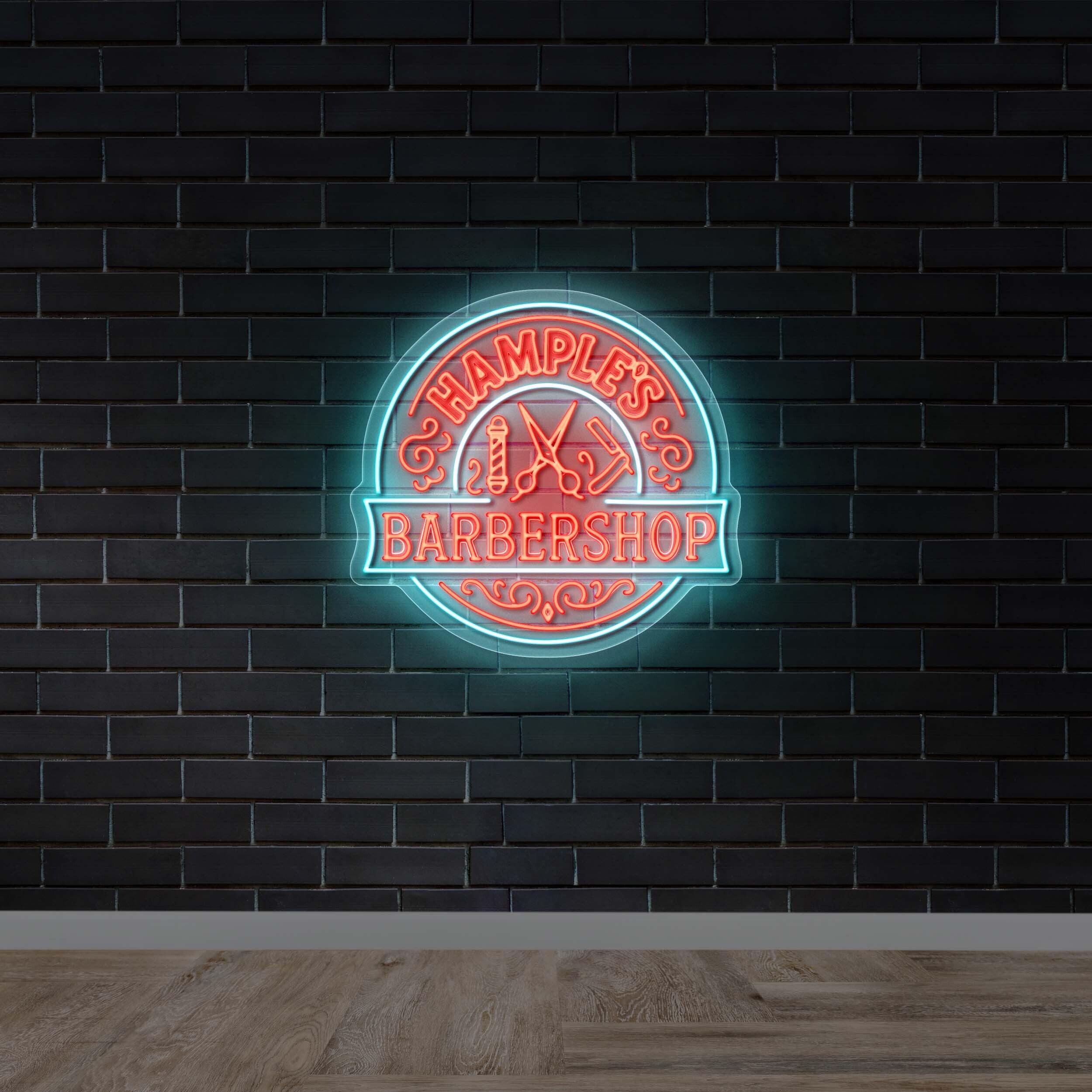 HAMPLE'S BARBERSHOP - Premium Neon Artwork