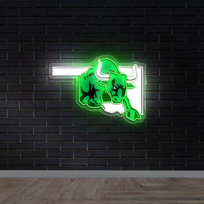 Jones Longhorns logo - Premium Neon Artwork