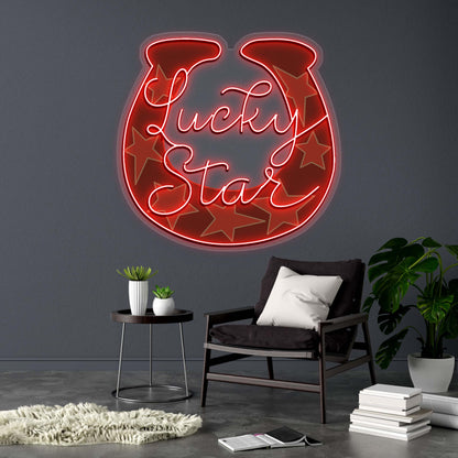 Lucky Star - Premium Neon Artwork