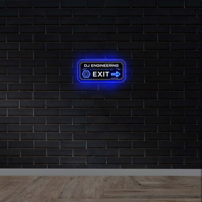 DJ ENGINEERING EXIT | Backlit Version - Premium Neon Artwork