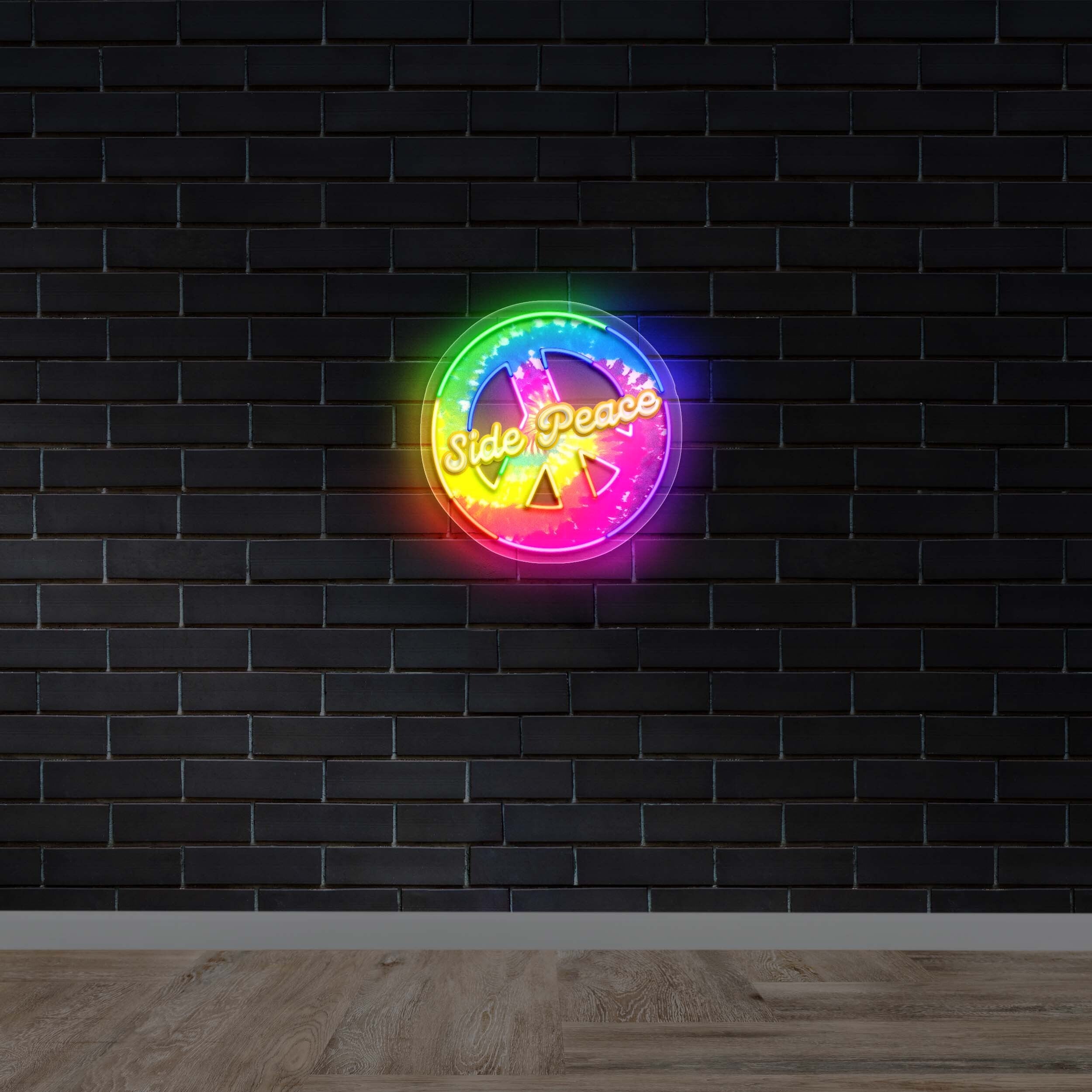 Side Peace - Premium Neon Artwork