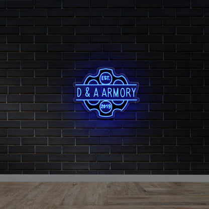 D & A ARMORY - Premium Neon Artwork
