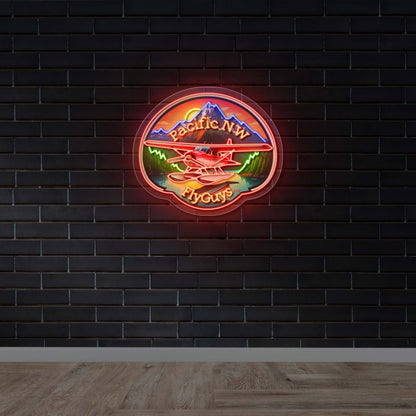 Pacific NW FlyGuys -   Premium Neon Artwork
