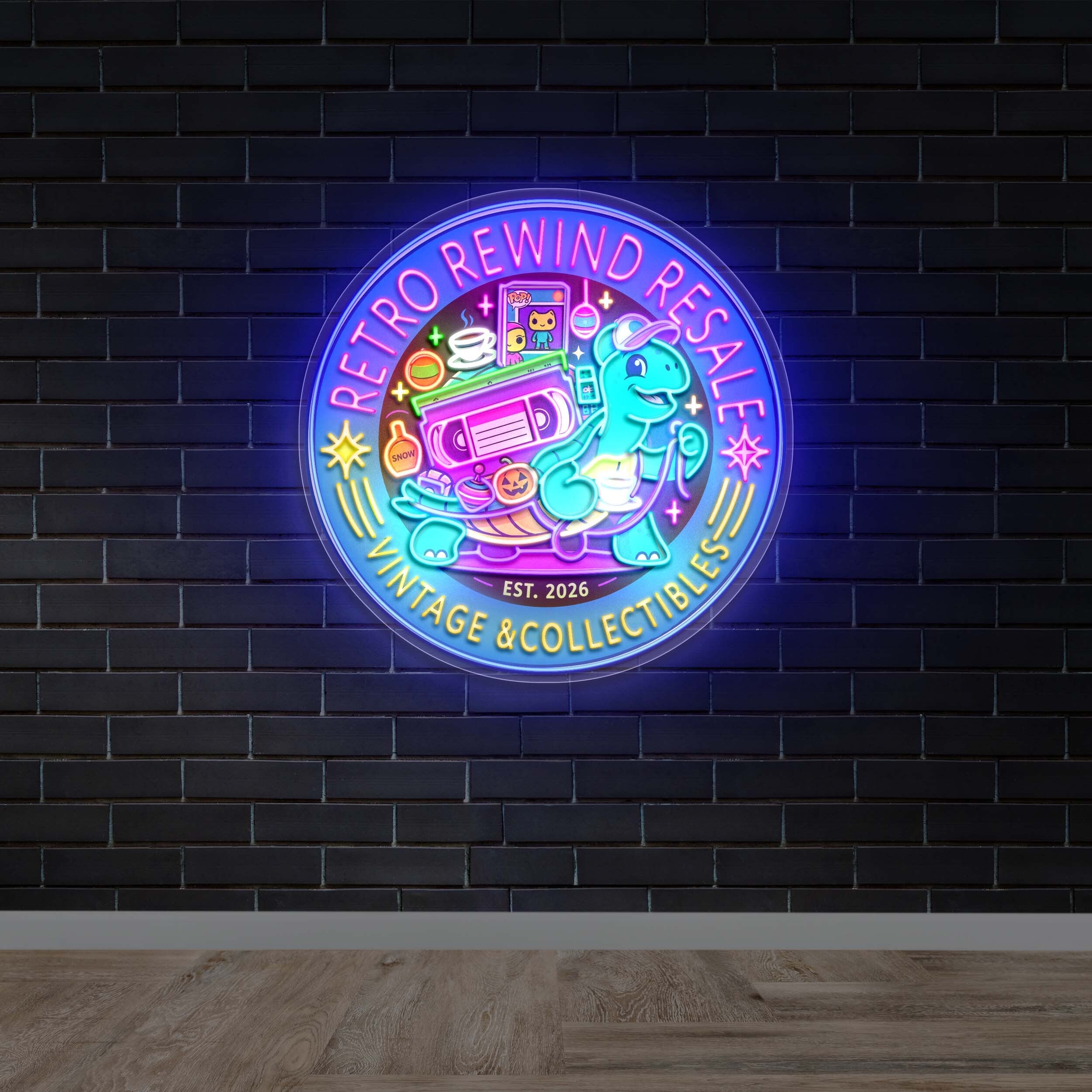 RETRO REWIND RESALE - Premium Neon Artwork
