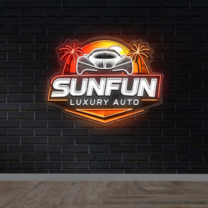 SUNFUN LUXURY AUTO - Premium Neon Artwork