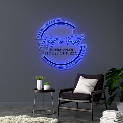 Hot n Fast Somersworth House of Pizza - Premium Neon Artwork