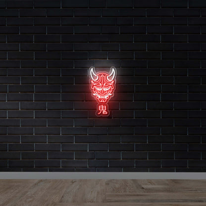 The Devil Mask - Premium Neon Artwork