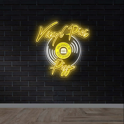 Vinyl Pies Pizza - Premium Neon Artwork