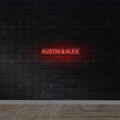 AUSTIN & ALEX - Premium Neon Artwork