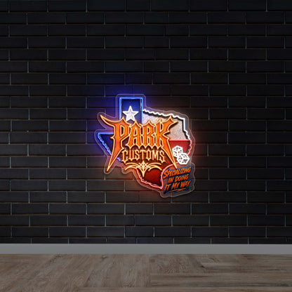 PARK CUSTOMS - Premium Neon Artwork