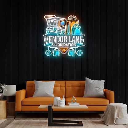 VENDOR LANE & LIQUIDATION - Premium Neon Artwork