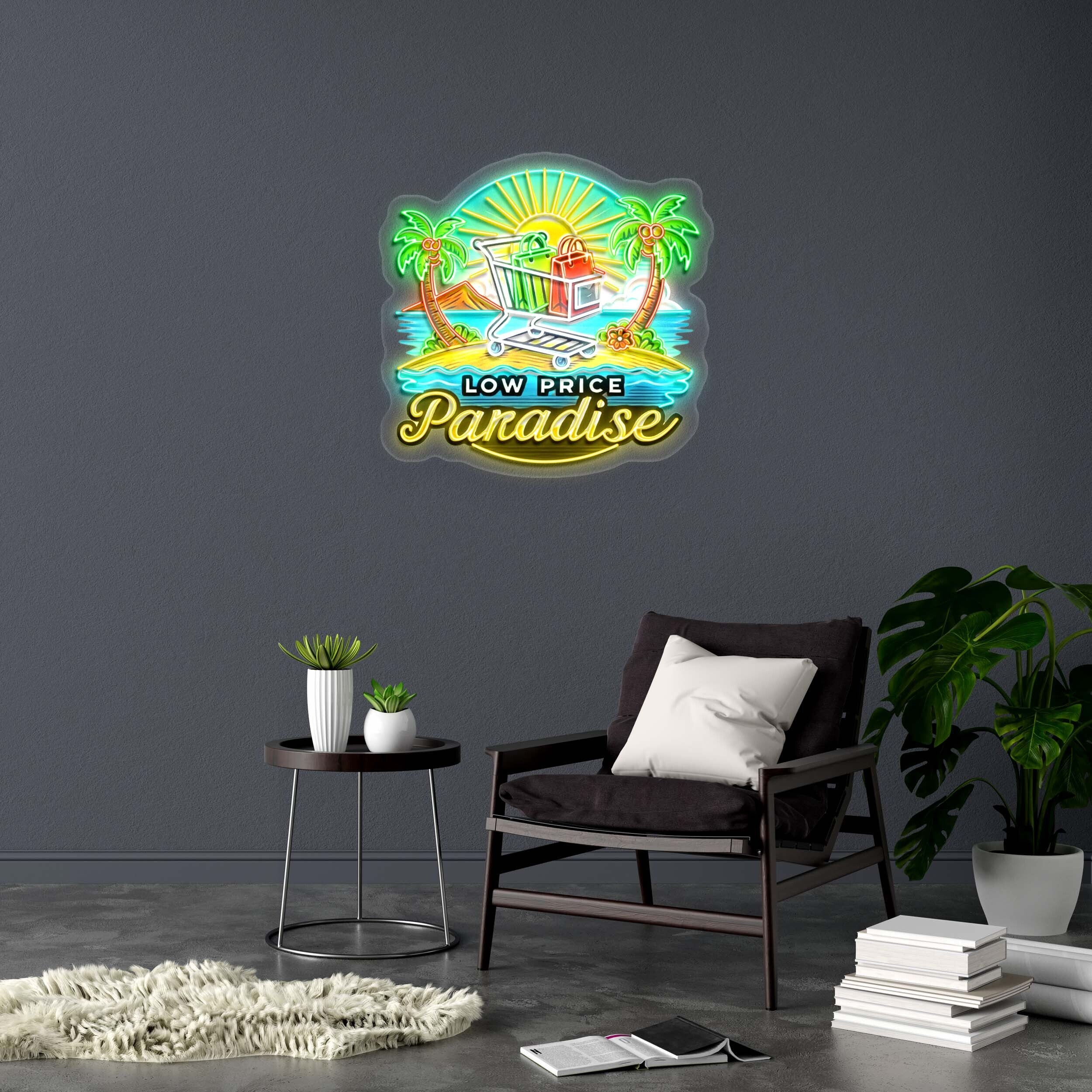 LOW PRICE PARADISE - Premium Neon Artwork