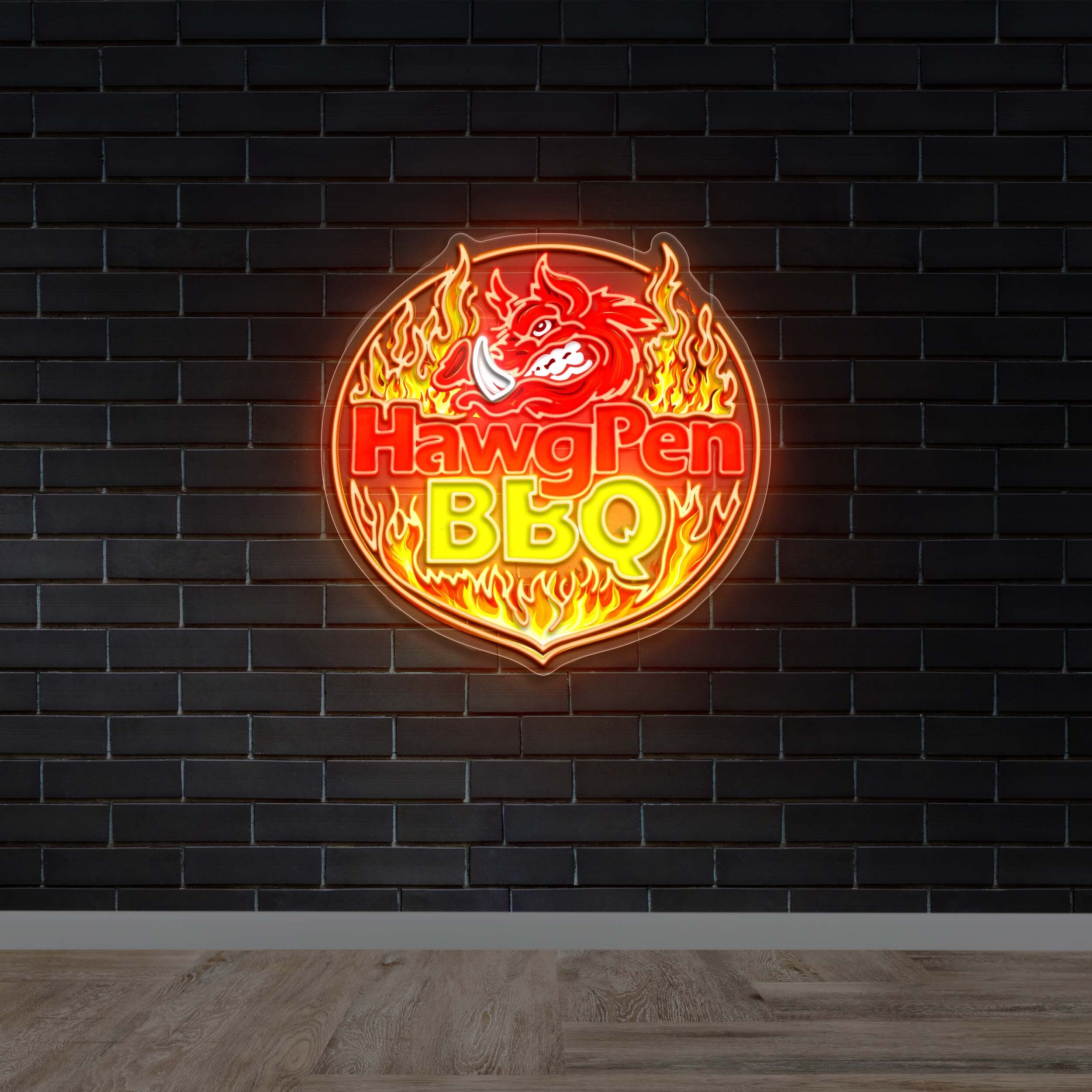 Hawg Pen BBQ - Premium Neon Artwork