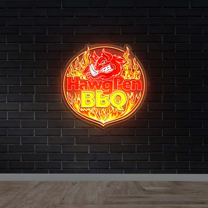 Hawg Pen BBQ - Premium Neon Artwork