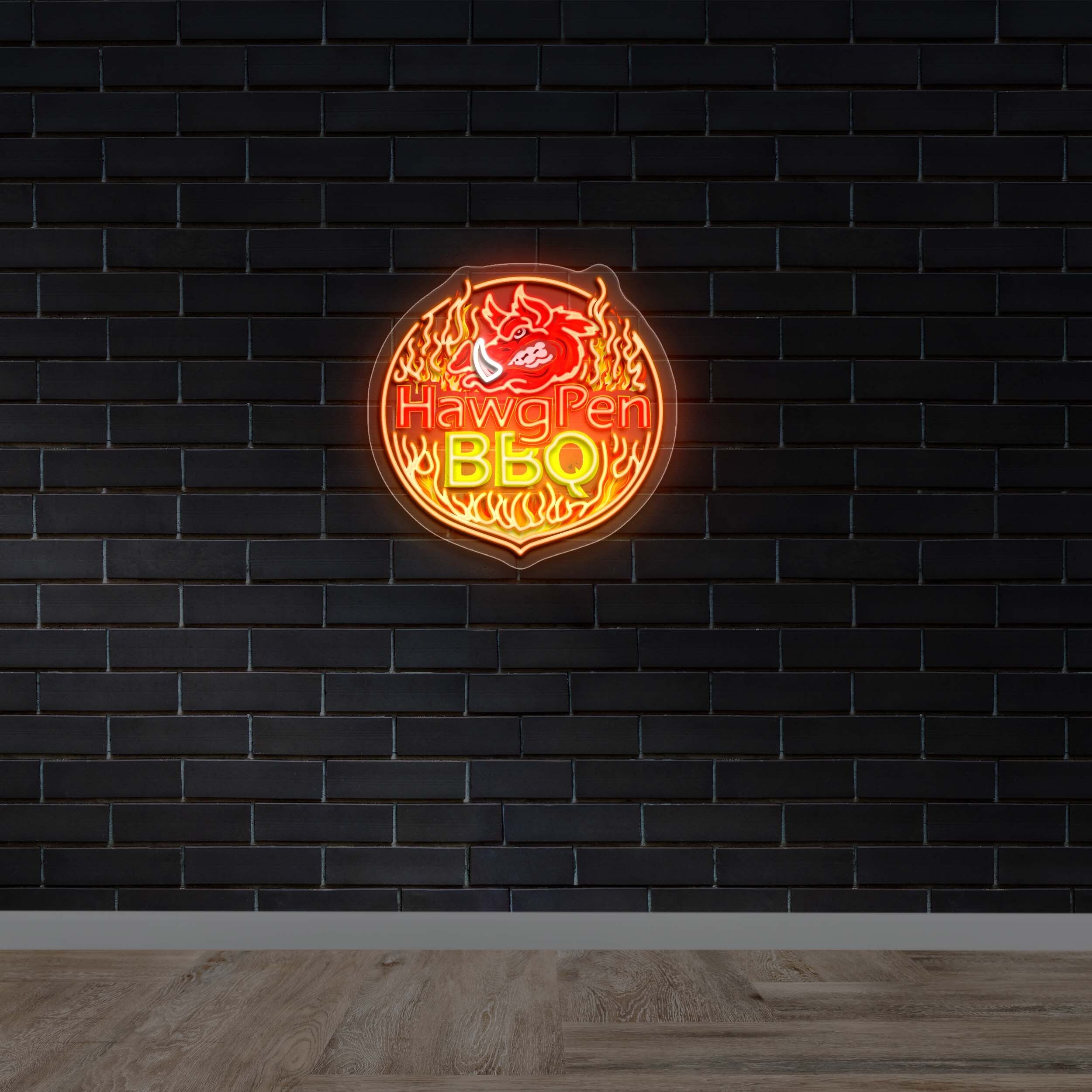 Hawg Pen BBQ - Premium Neon Artwork