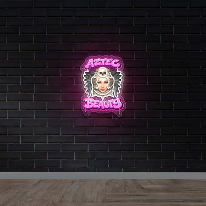 Aztec Beauty - Premium Neon Artwork