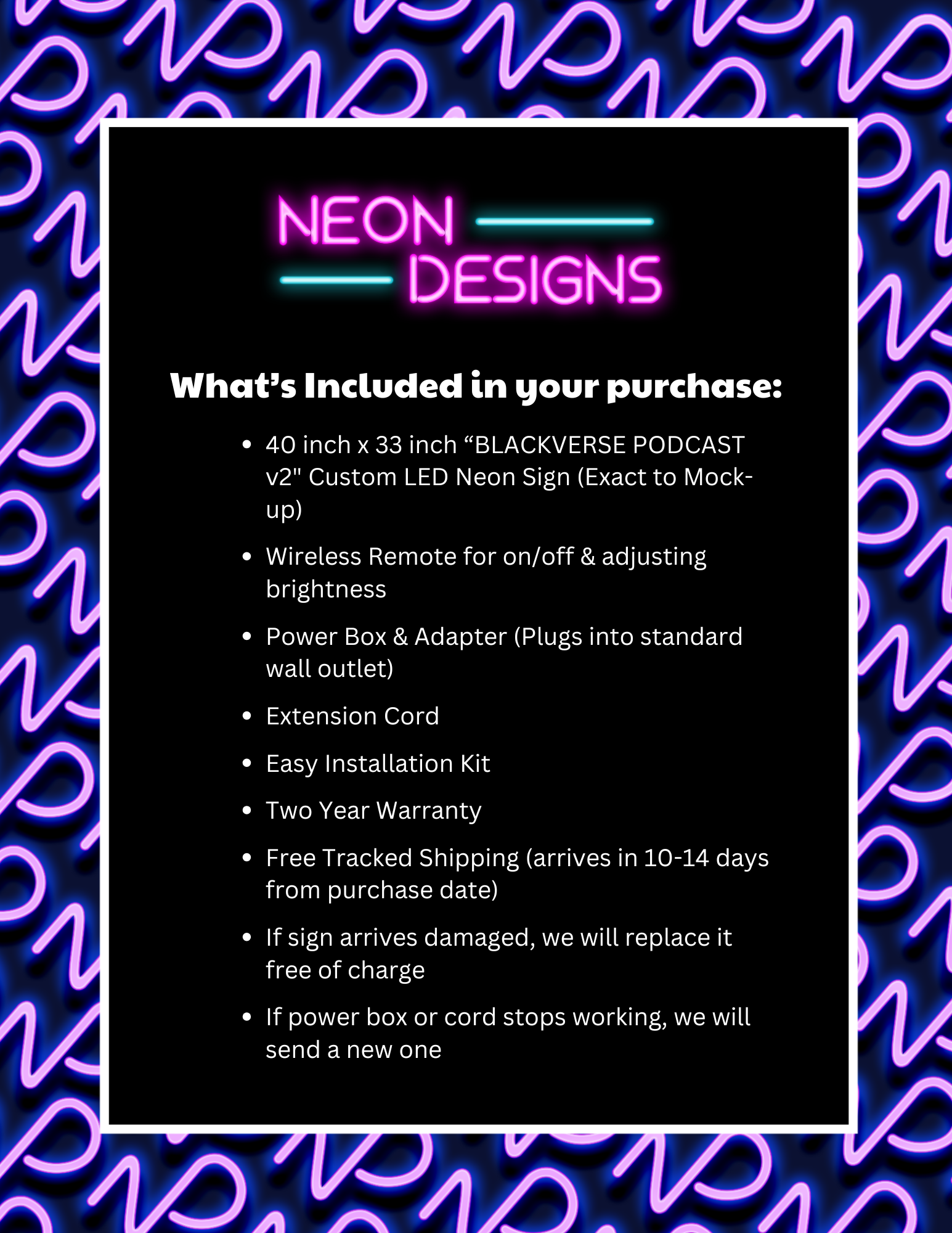 BLACKVERSE PODCAST v2 - Premium Neon Artwork