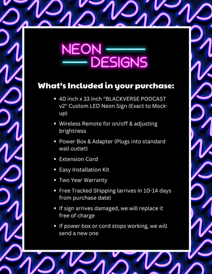 BLACKVERSE PODCAST v2 - Premium Neon Artwork
