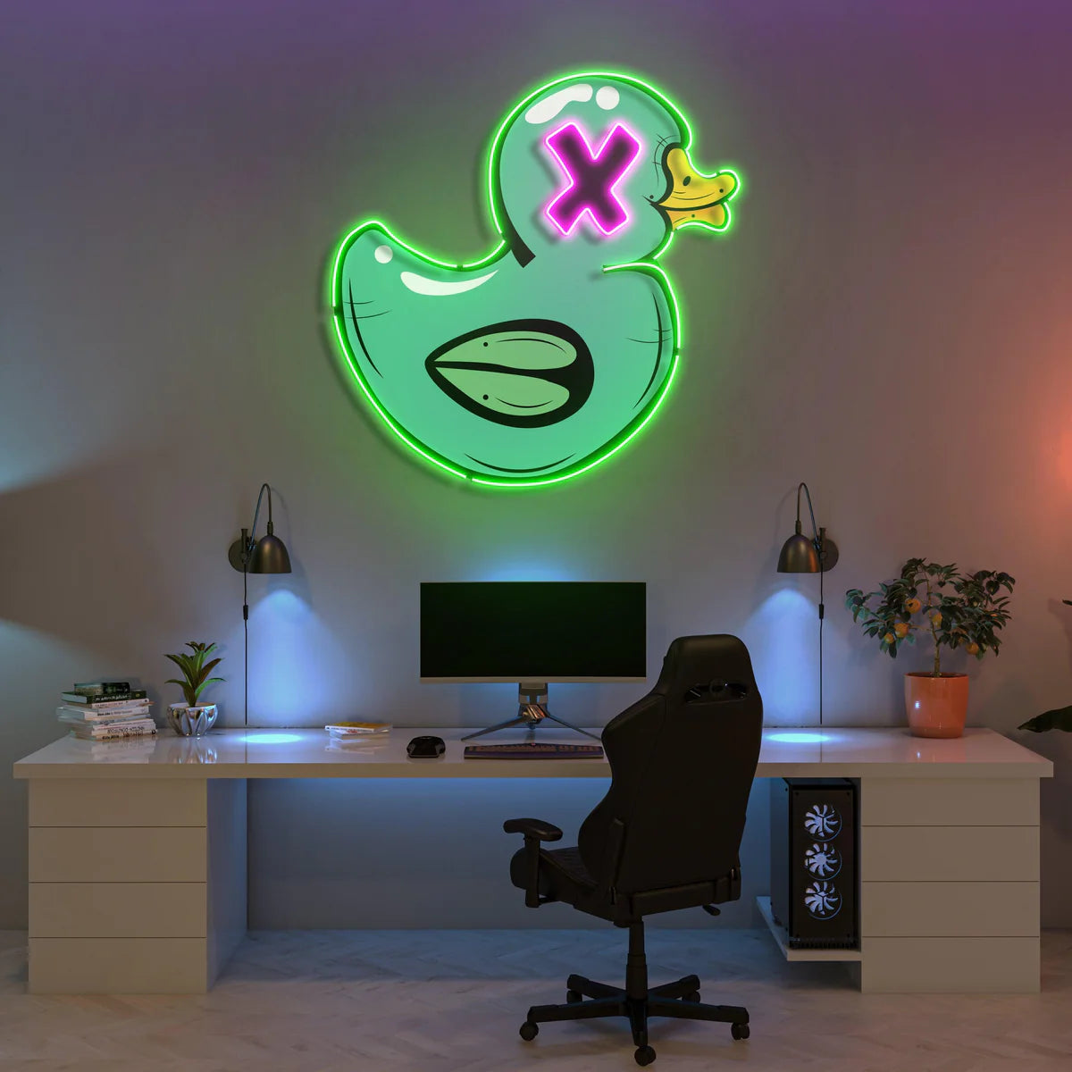 Naughty Duck - Premium Neon Artwork