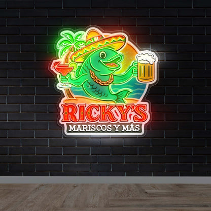 RICKY'S MARISCOS Y MAS - Premium Neon Artwork