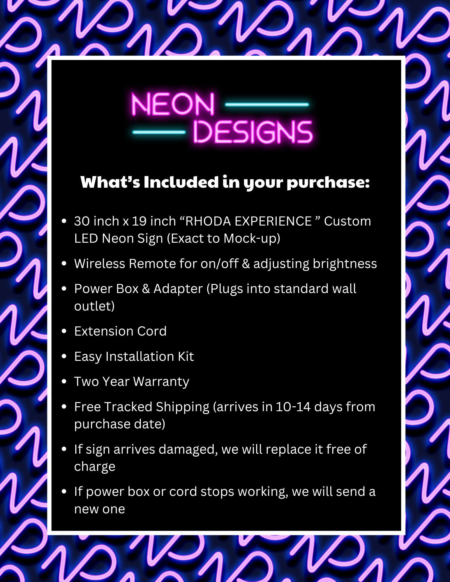 The Rhoda Experience - Premium Neon Artwork