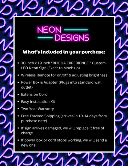 The Rhoda Experience - Premium Neon Artwork