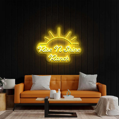 Rise N Shine Ranch (two rows) - Premium Neon Artwork