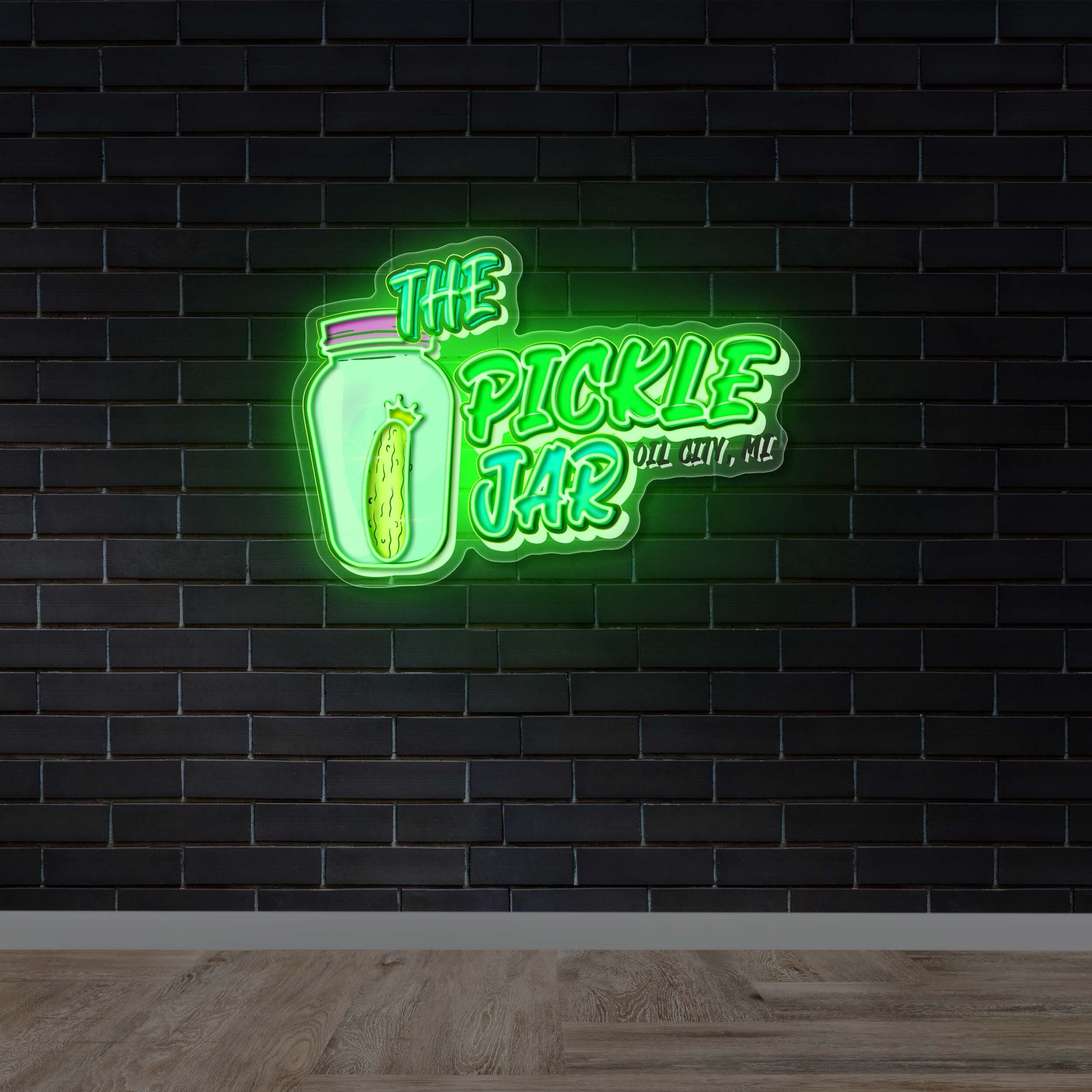 The Pickle Jar - Premium Neon Artwork