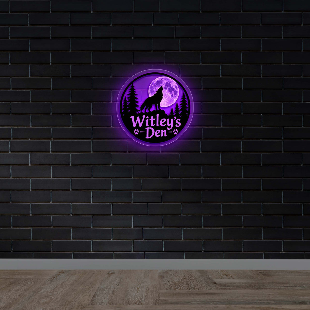 Witley's Den Wolf | Backlit - Premium Neon Artwork