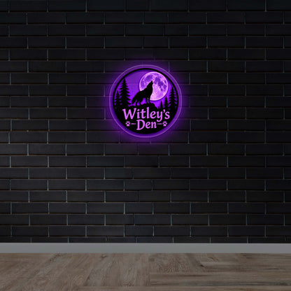 Witley's Den Wolf | Backlit - Premium Neon Artwork